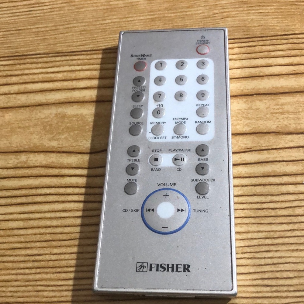 Genuine FISHER Studio-Standard CD Player Radio SureWake Timer OEM Remote Control